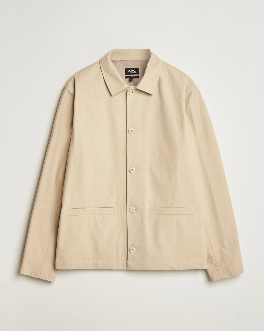 Herren | Jacken | A.P.C. | Rodney Textured Cotton Overshirt Beige