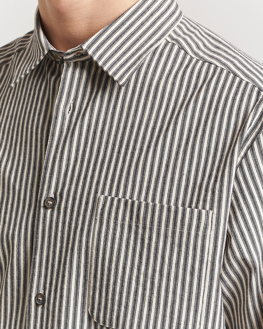 Herren | Hemden | A.P.C. | Rustic Cotton Striped Overshirt Black/White