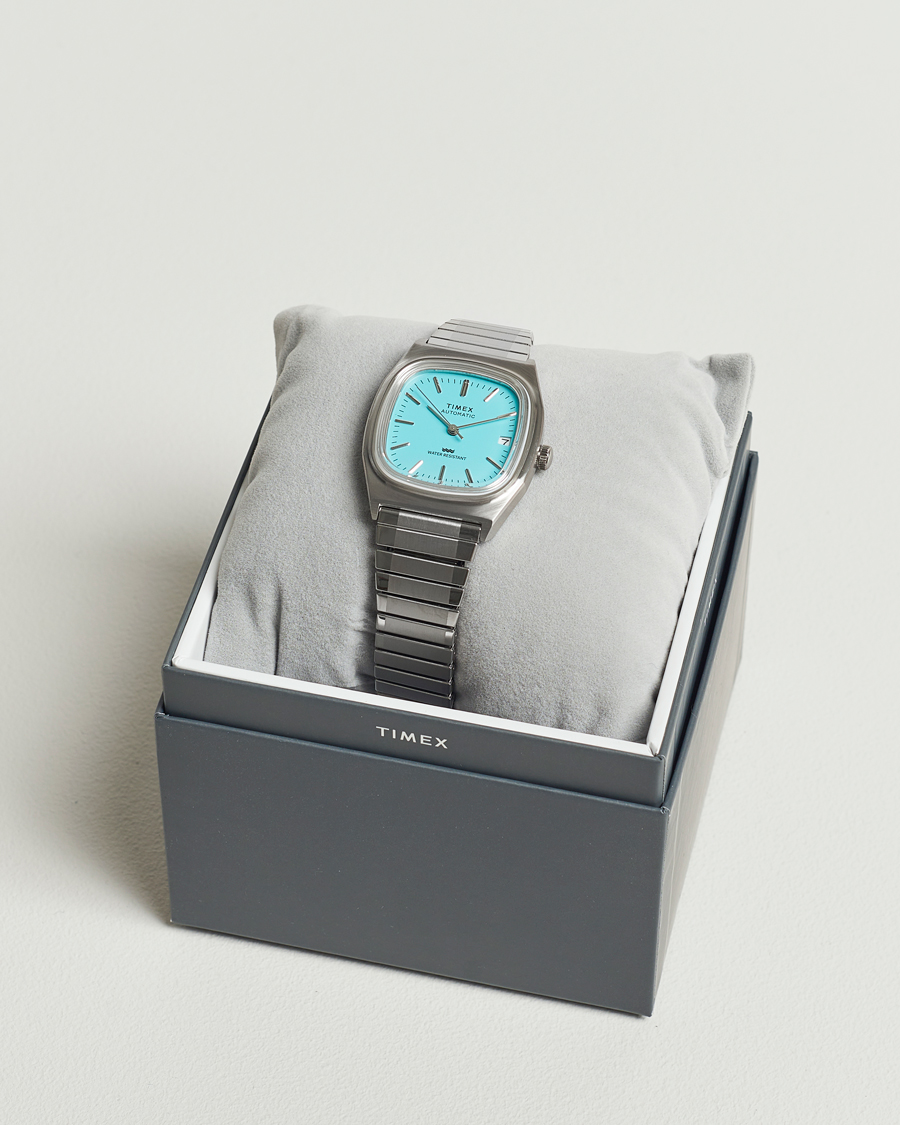 Herren | Timex Men's Automatic Steel 34mm Aquamarine Dial | Timex | Men's Automatic Steel 34mm Aquamarine Dial