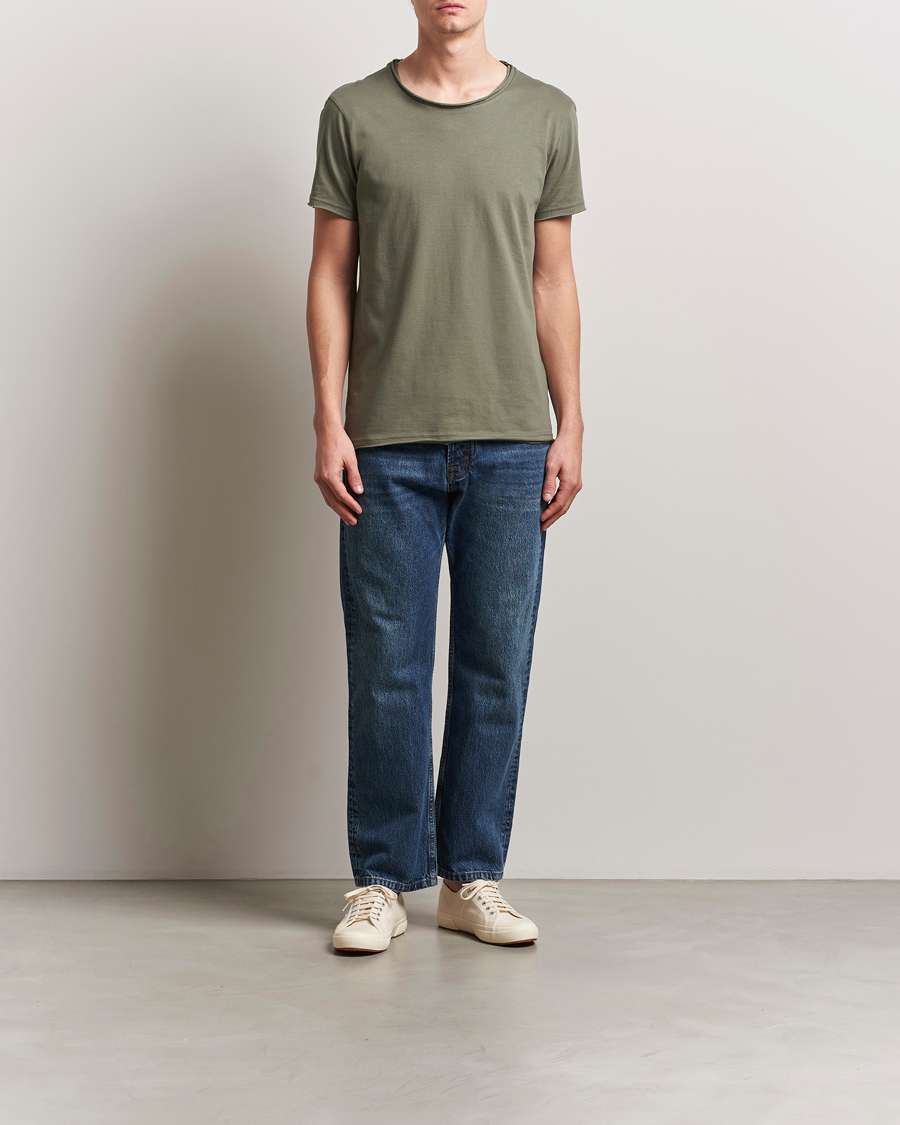 Herren | T-Shirts | Bread & Boxers | Crew Neck Relaxed T-Shirt Khaki Green