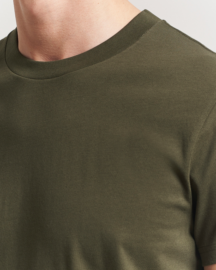 Herren | T-Shirts | Bread & Boxers | Crew Neck Regular T-Shirt Dark Army Green