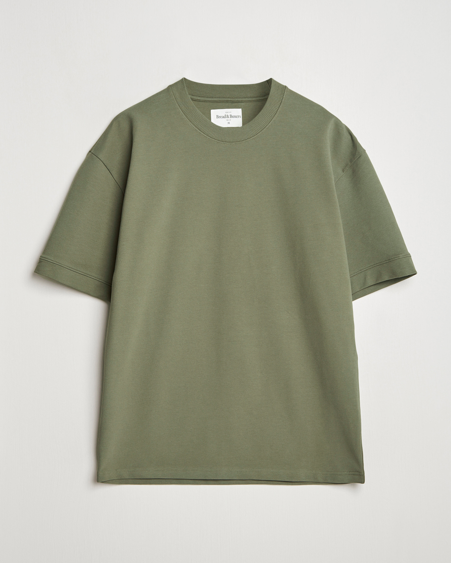 Herren | T-Shirts | Bread & Boxers | Loungewear T-Shirt Khaki Green
