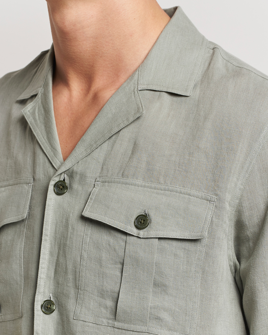 Herren | Hemden | Orlebar Brown | Maitan Long Sleeve Golden Gun Shirt Penny Green