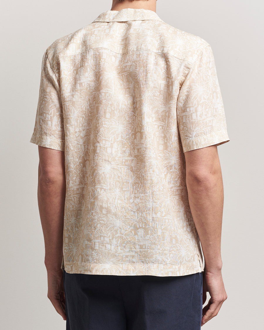 Herren | Hemden | Eton | Resort Printed Short Sleeve Shirt Beige