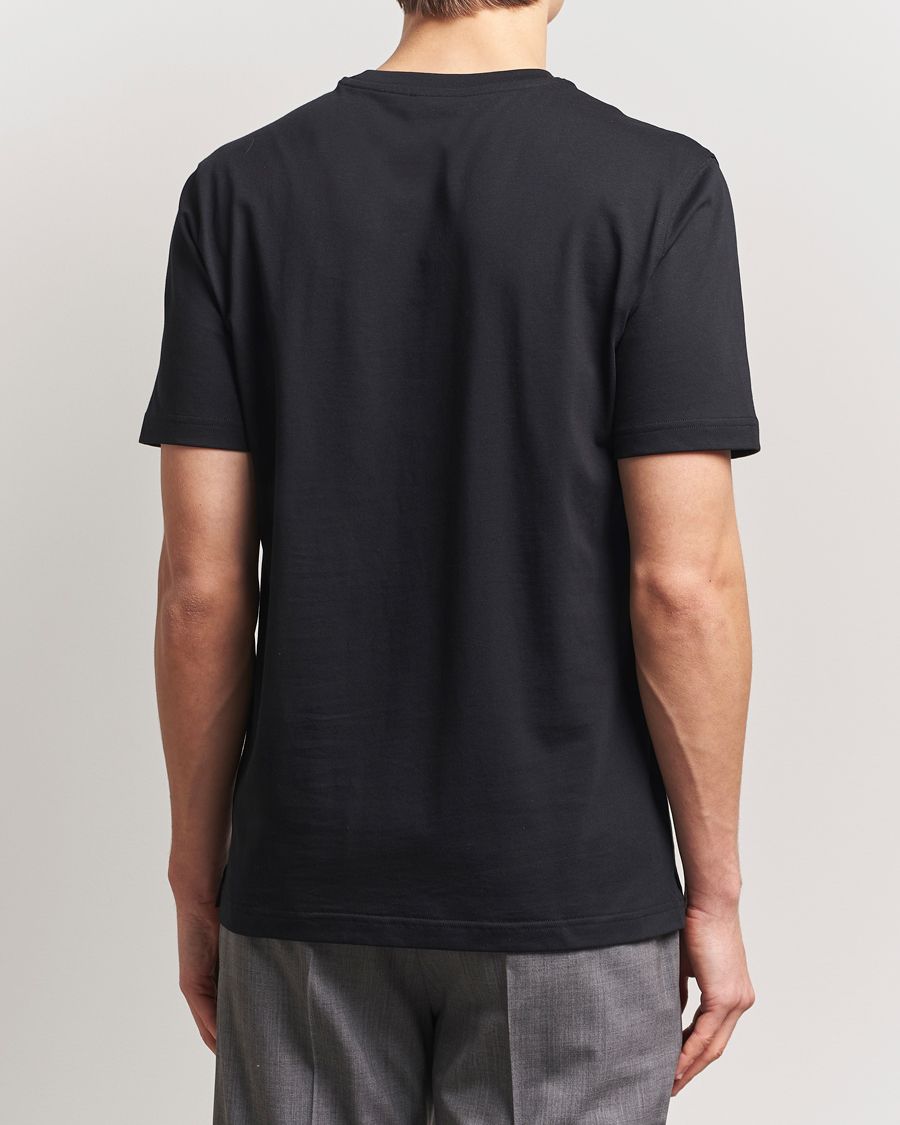 Herren | T-Shirts | Eton | Mercerized Jersey Crew Neck T-Shirt Black