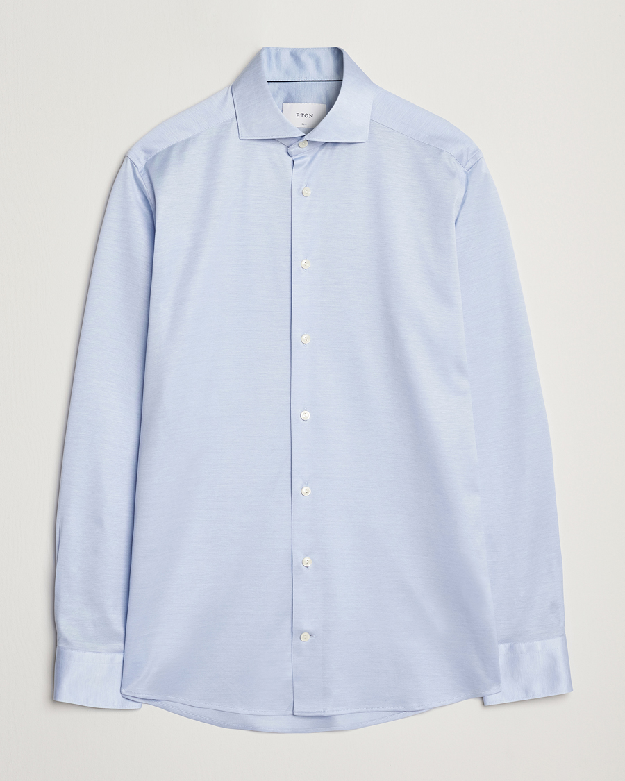 Herren | Hemden | Eton | Filo Di Scozia Oxford Shirt Light Blue