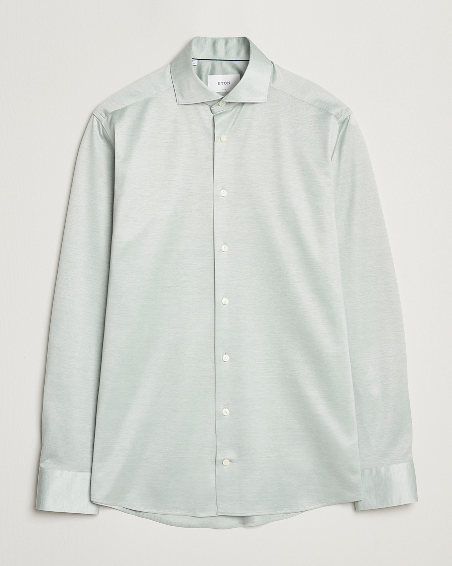 Herren | Hemden | Eton | Filo Di Scozia Oxford Shirt Light Green