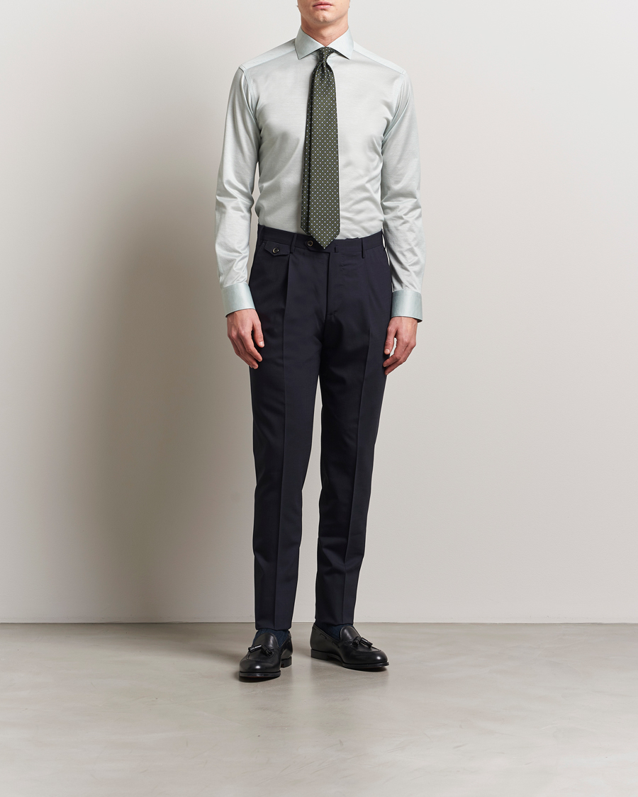 Herren | Hemden | Eton | Filo Di Scozia Oxford Shirt Light Green