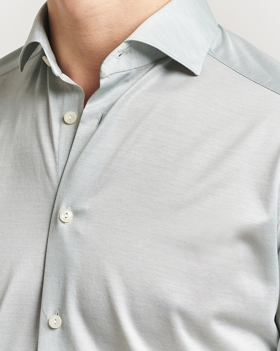 Herren | Hemden | Eton | Filo Di Scozia Oxford Shirt Light Green