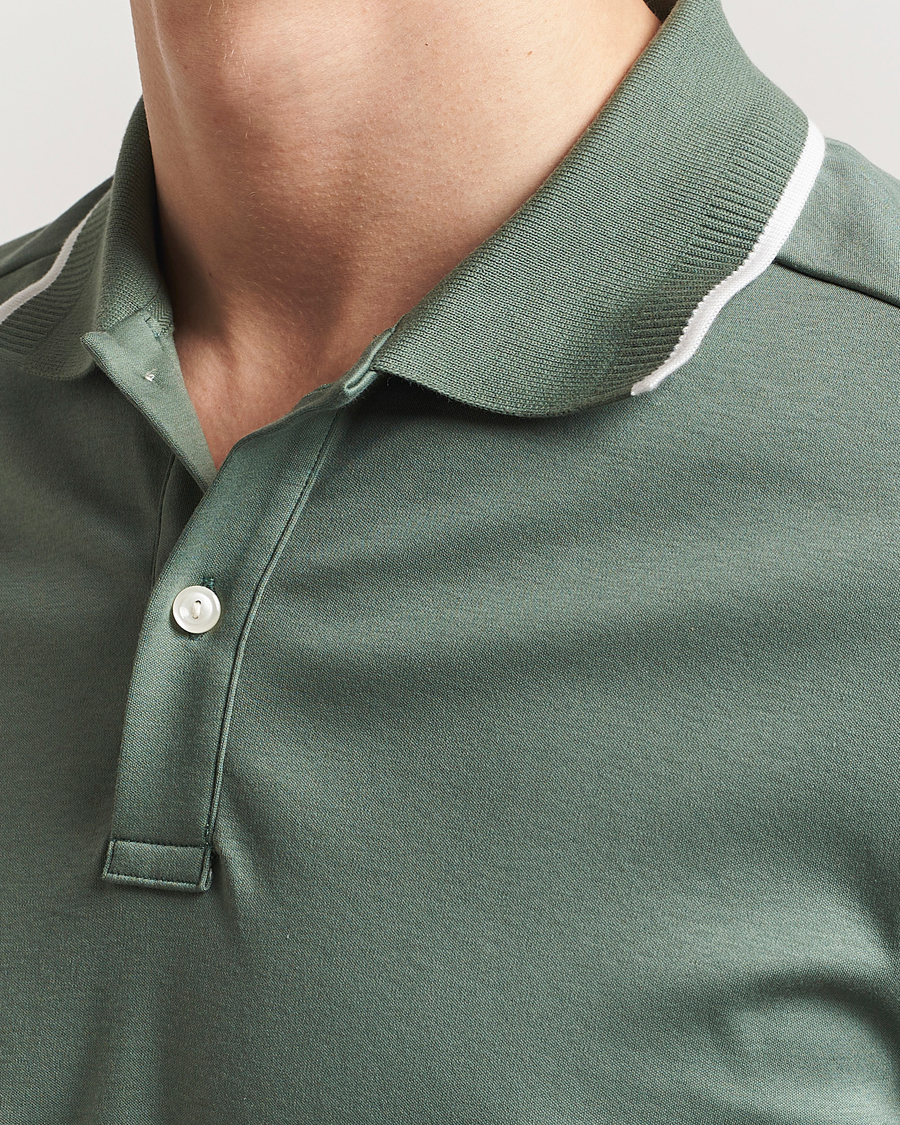 Herren | Poloshirts | Eton | Supima Cotton Interlock Polo Dark Green