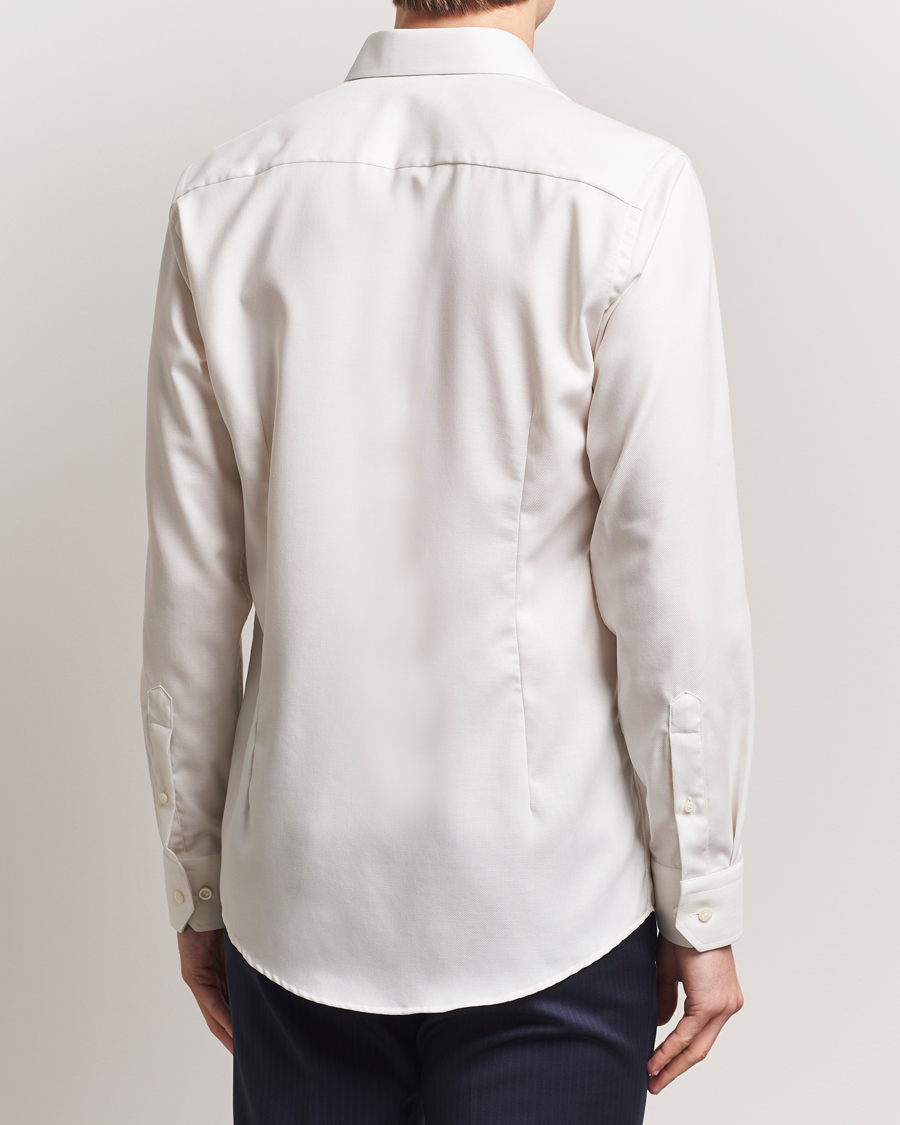 Herren | Hemden | Eton | Slim Fit Fine Twill Shirt Off White Melange