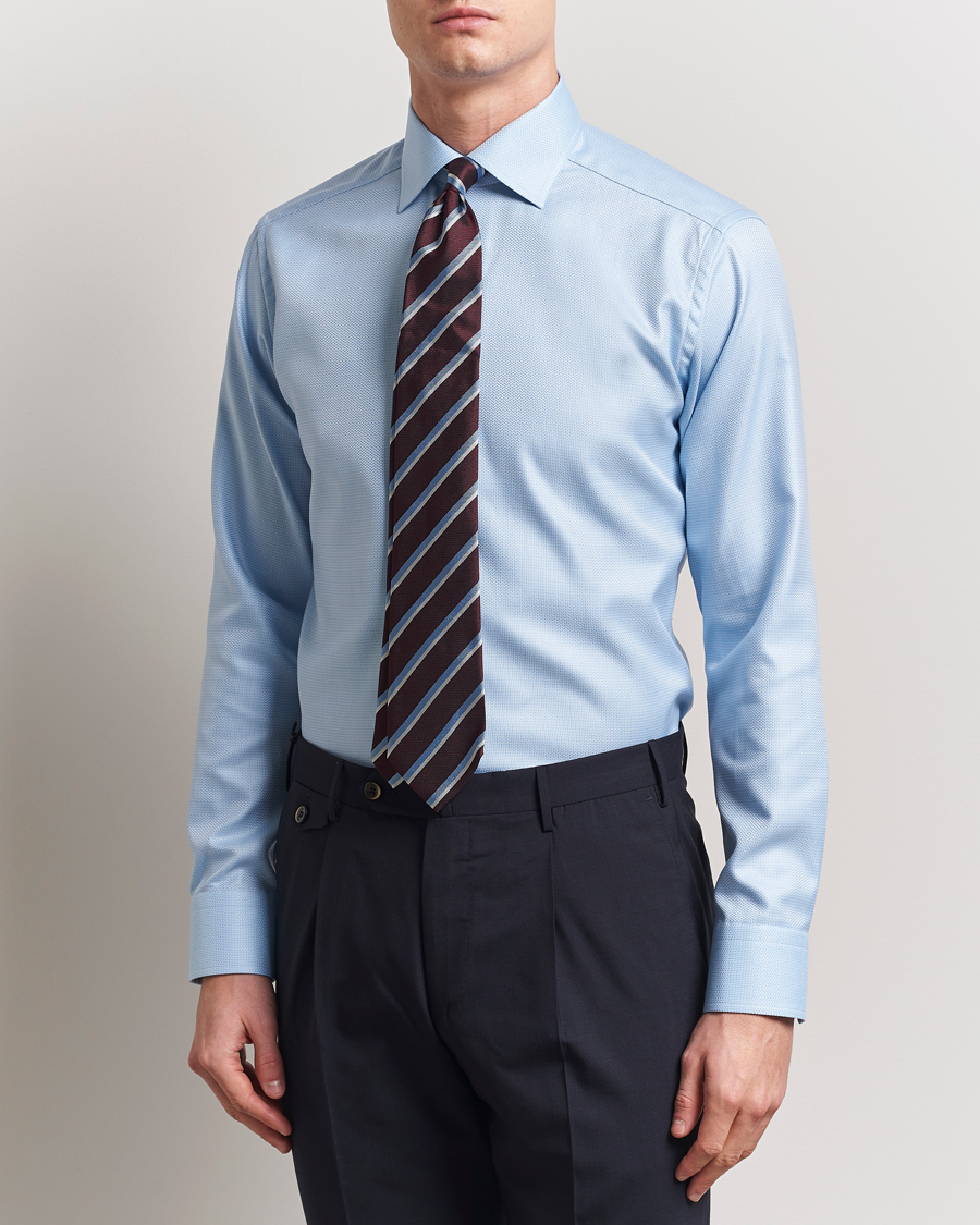 Herren | Hemden | Eton | Slim Fit Signature Dobby Shirt Light Blue