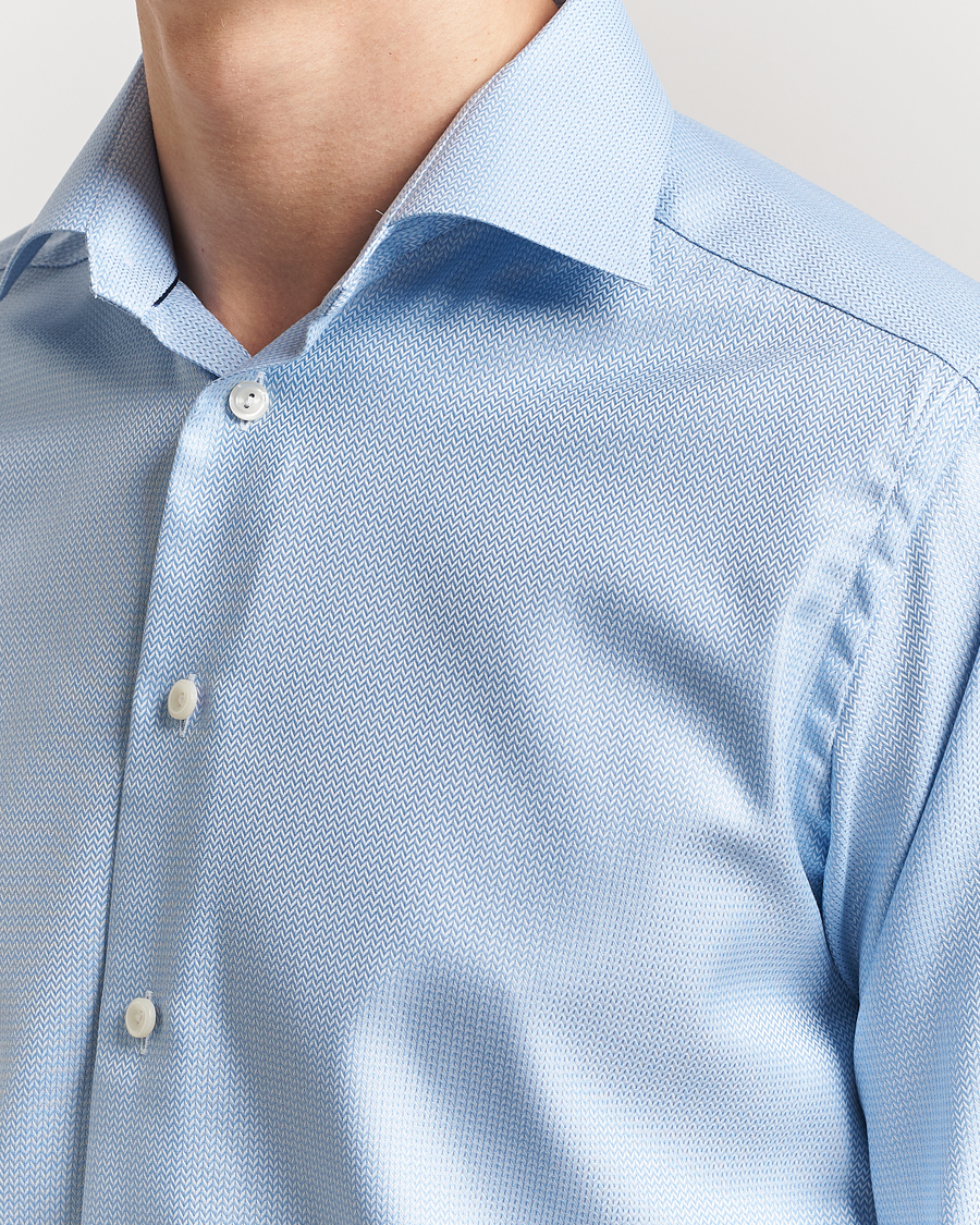 Herren | Hemden | Eton | Slim Fit Signature Dobby Shirt Light Blue