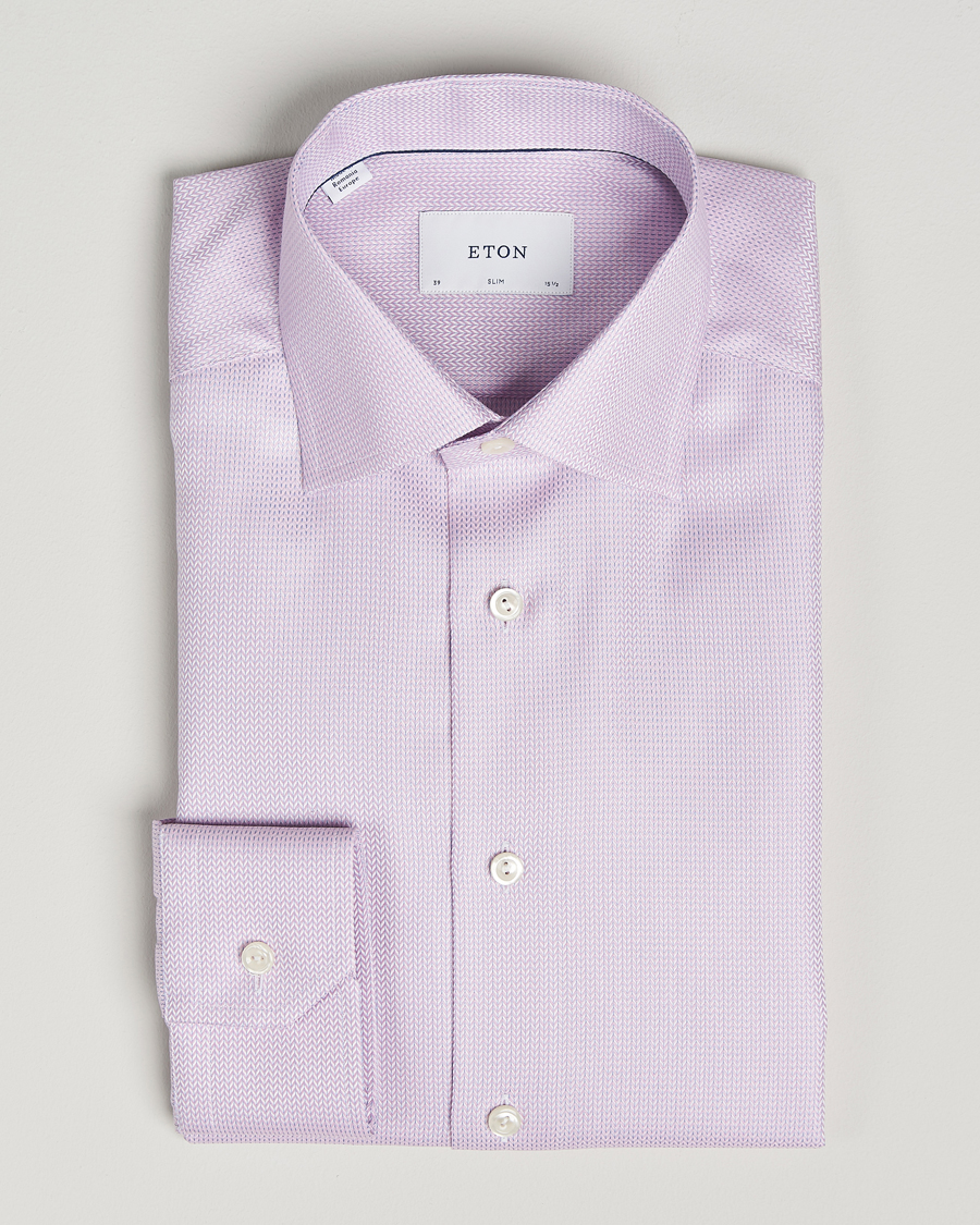 Herren | Hemden | Eton | Slim Fit Signature Dobby Shirt Pink