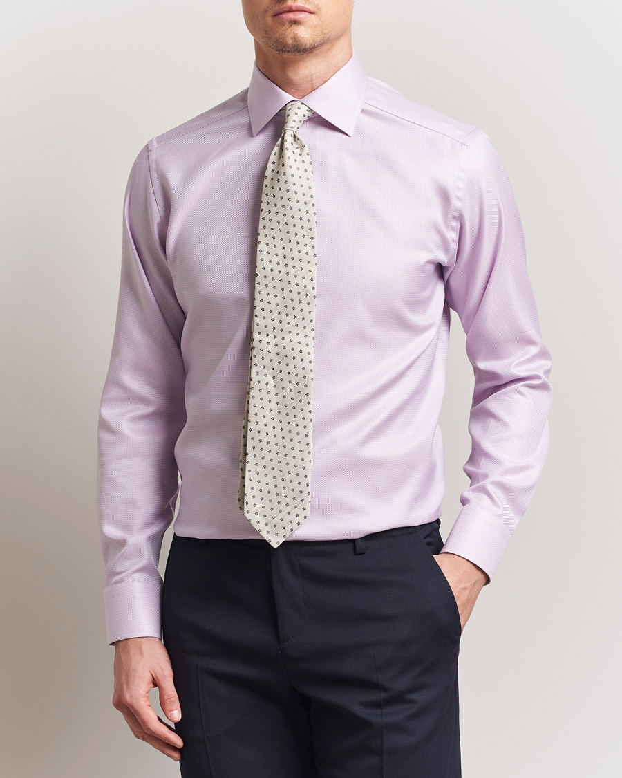 Herren | Hemden | Eton | Slim Fit Signature Dobby Shirt Pink