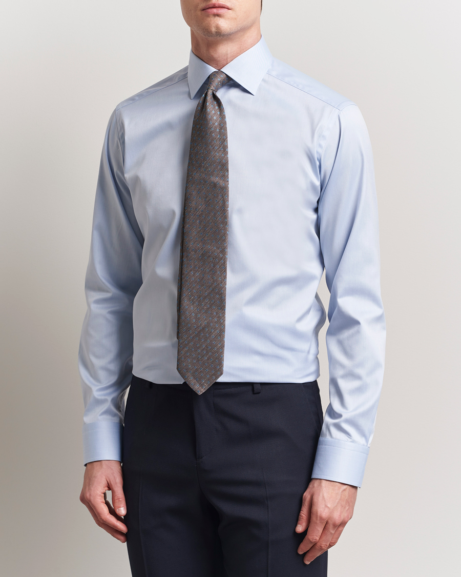 Herren | Hemden | Eton | Slim Fit Signature Twill Contrast Shirt Light Blue