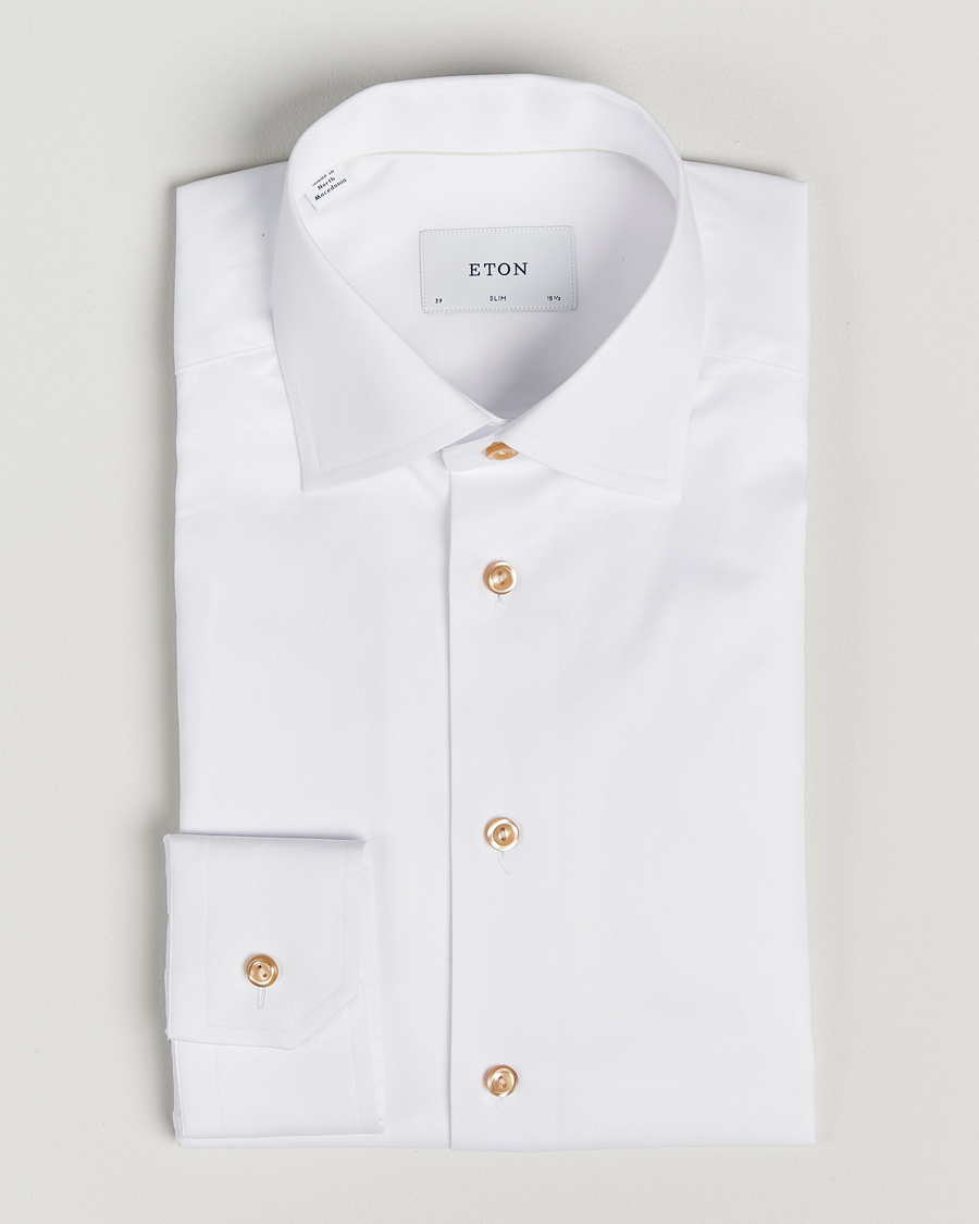 Herren | Hemden | Eton | Slim Fit Signature Twill Shirt White