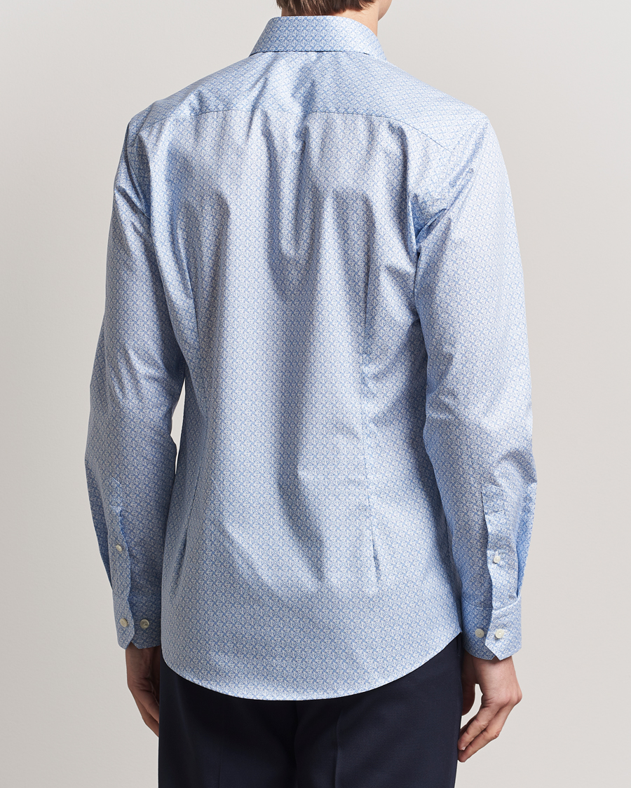 Herren | Hemden | Eton | Slim Fit Signature Twill Printed Shirt Light Blue