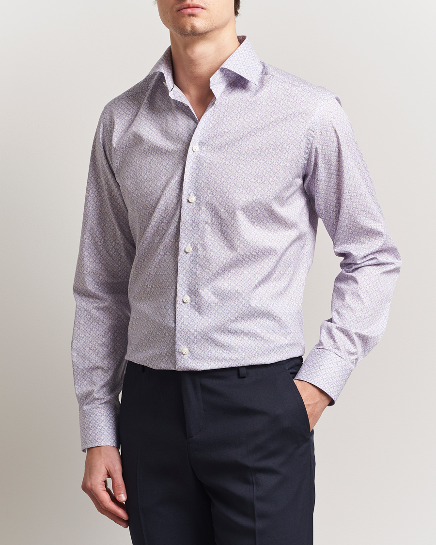 Herren | Hemden | Eton | Slim Fit Signature Twill Printed Shirt Pink