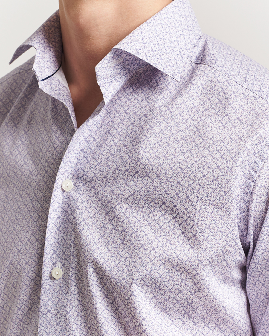 Herren | Hemden | Eton | Slim Fit Signature Twill Printed Shirt Pink