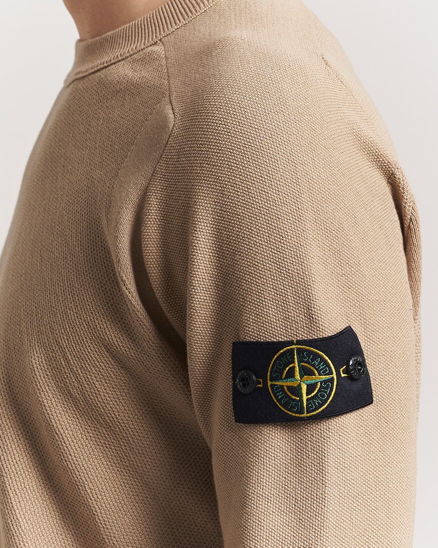 Herren | Pullover | Stone Island | Micro Stitch Organic Cotton Crew Biscuit