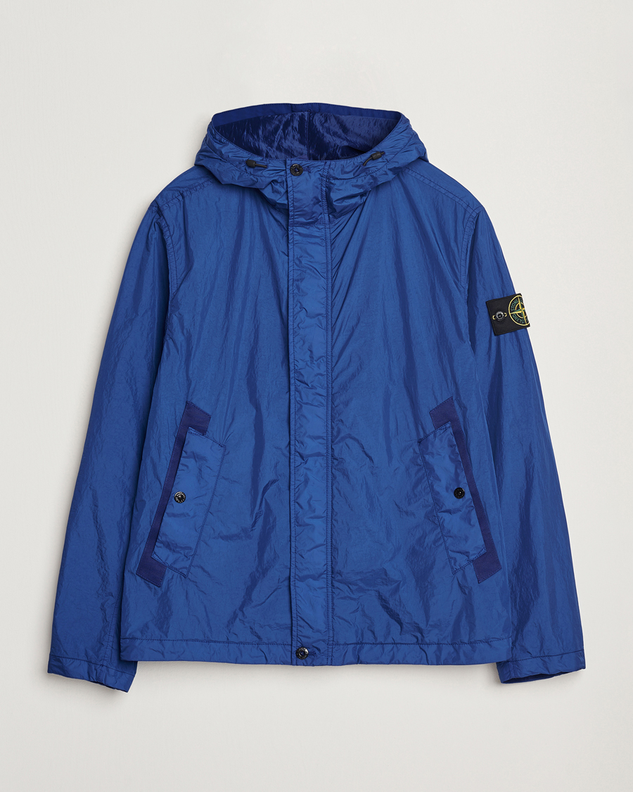 Herren | Jacken | Stone Island | Crinkle Reps Hooded Jacket Bright Blue