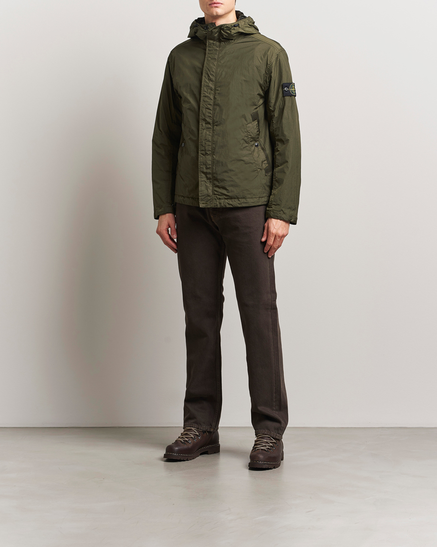 Herren | Jacken | Stone Island | Crinkle Reps Hooded Jacket Military Green