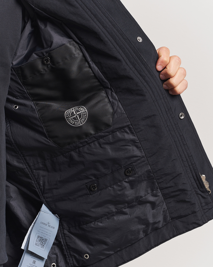 Herren | Jacken | Stone Island | Mussola Gommata Hooded Jacket Black