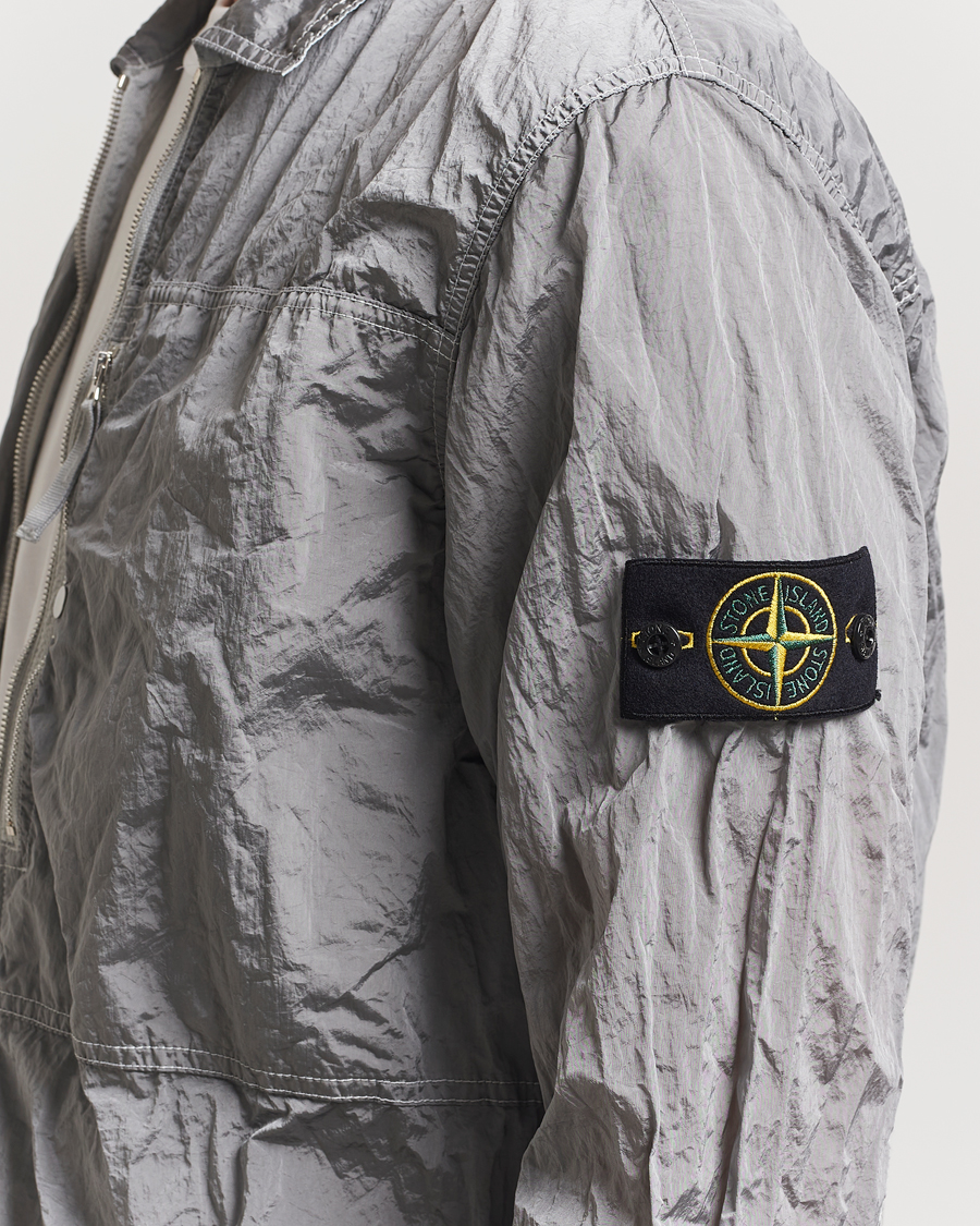 Herren | Hemden | Stone Island | Nylon Metal Zip Overshirt Pearl Grey