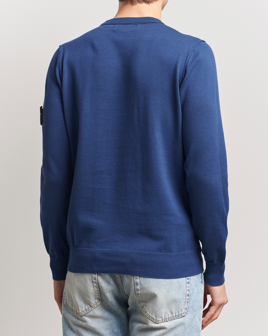 Herren | Pullover | Stone Island | Soft Organic Cotton Crew Neck Blue Marine