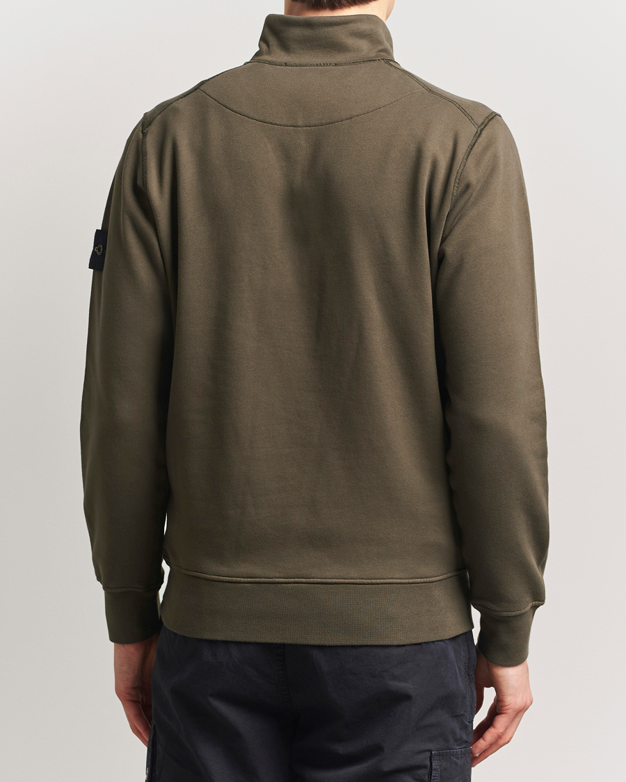 Herren | Pullover | Stone Island | Garment Dyed Fleece Half Zip Military Green