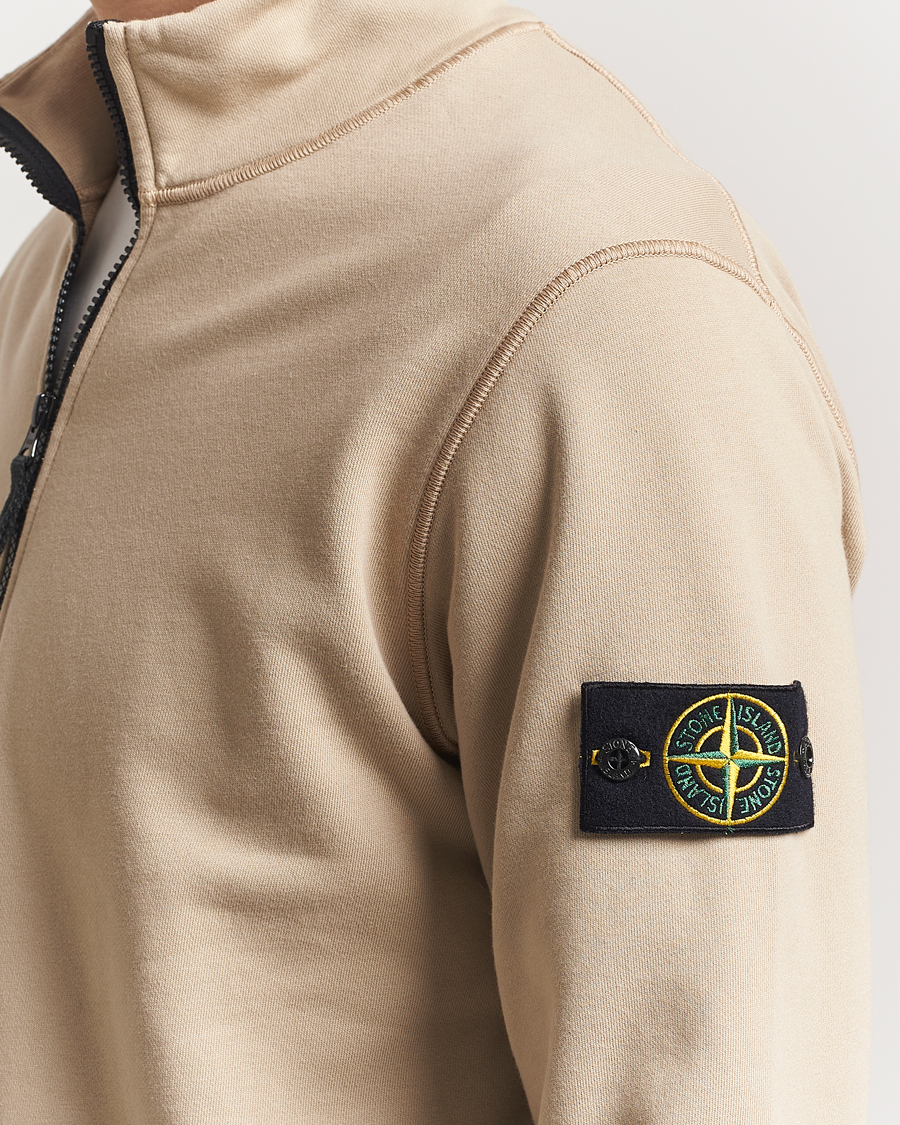 Herren | Pullover | Stone Island | Garment Dyed Fleece Half Zip Desert
