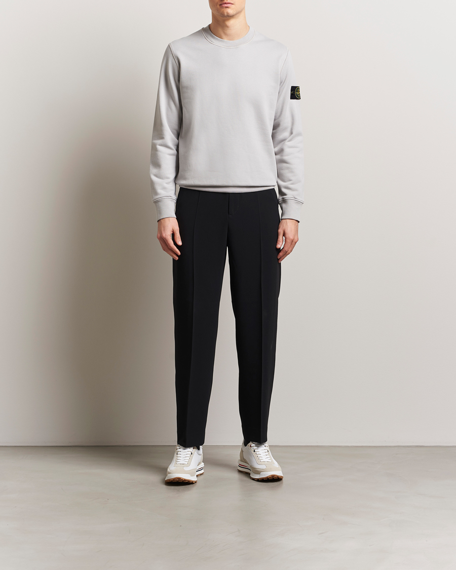 Herren | Pullover | Stone Island | Garment Dyed Fleece Sweatshirt Pearl Grey