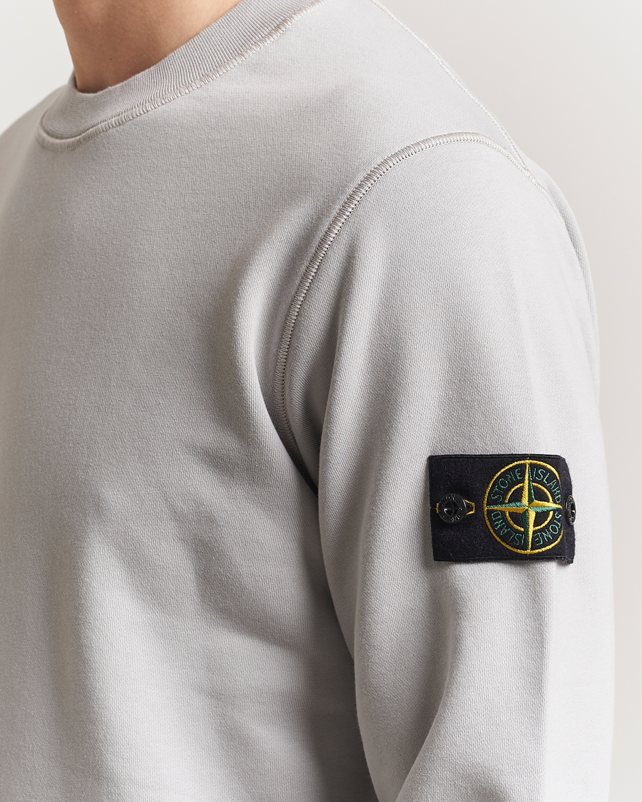 Herren | Pullover | Stone Island | Garment Dyed Fleece Sweatshirt Pearl Grey