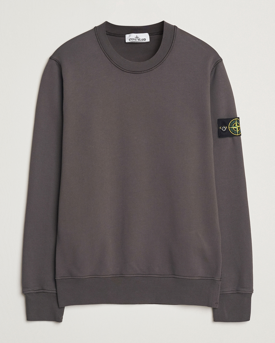 Herren | Pullover | Stone Island | Garment Dyed Fleece Sweatshirt Charcoal