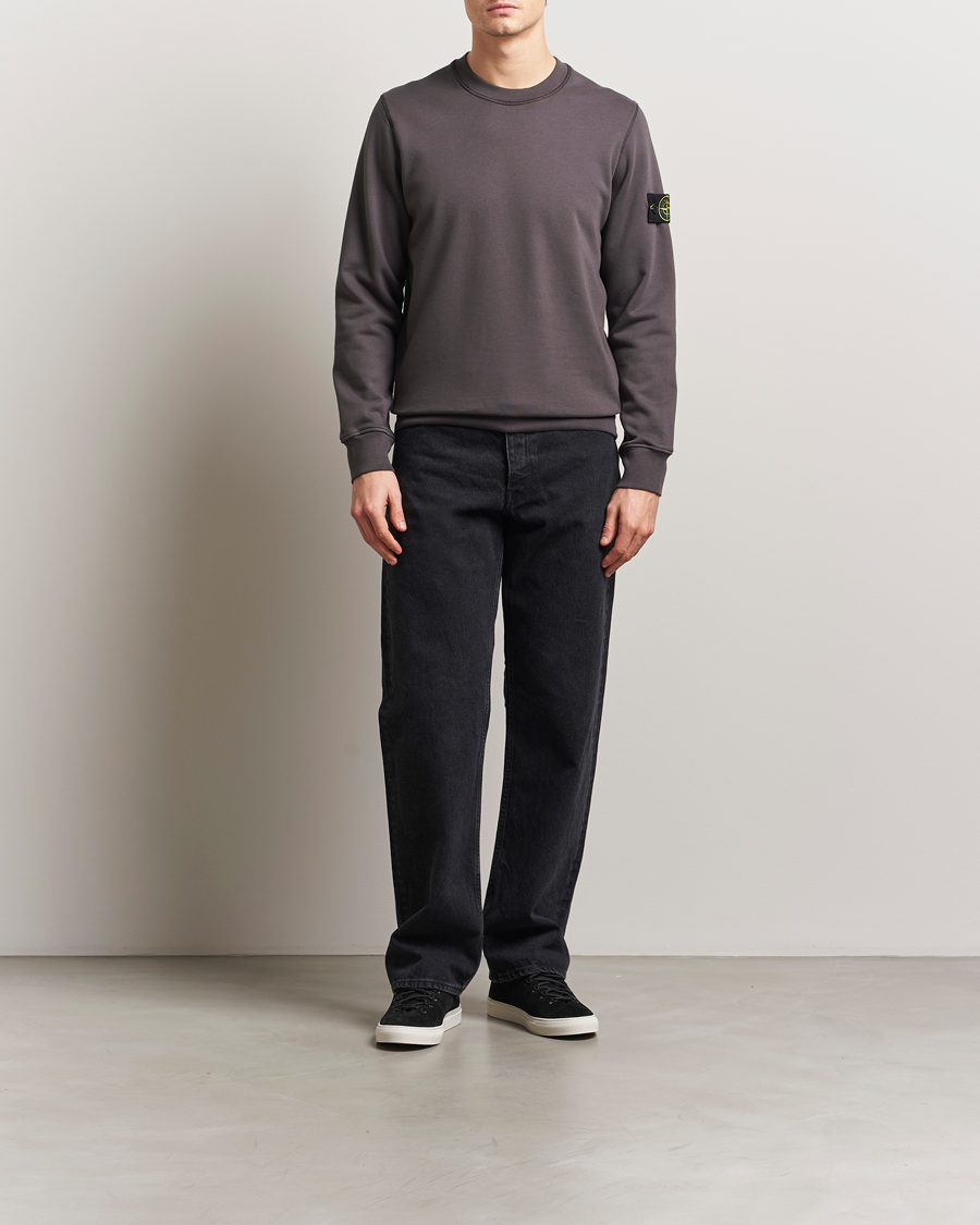 Herren | Pullover | Stone Island | Garment Dyed Fleece Sweatshirt Charcoal