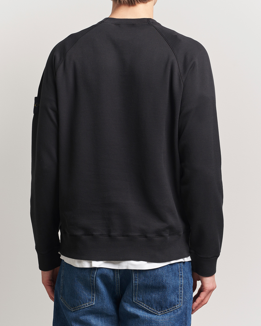 Herren | Pullover | Stone Island | Light Organic Cotton Fleece Sweatshirt Black