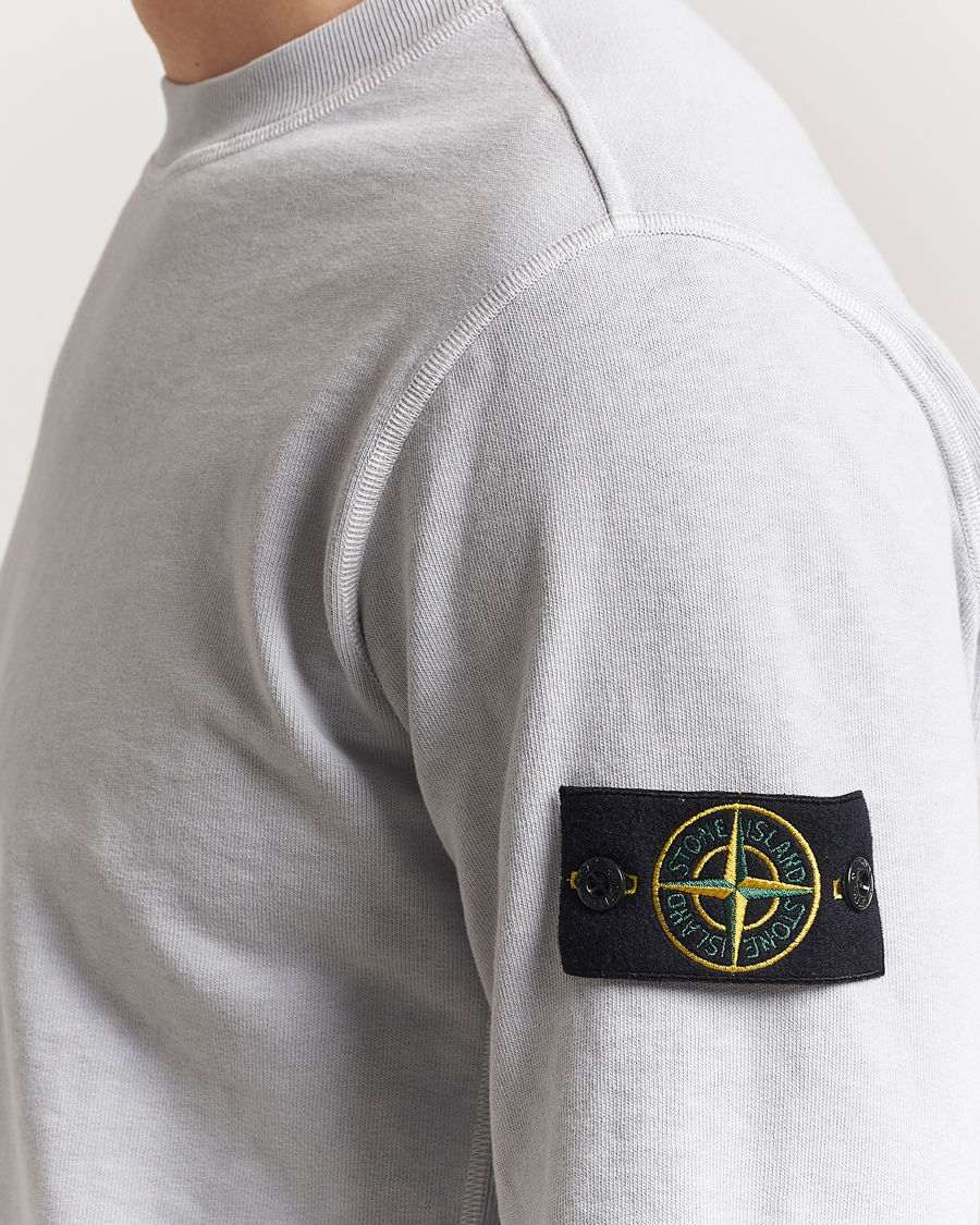 Herren | Pullover | Stone Island | Old Dyed Cotton Sweatshirt Pearl Grey
