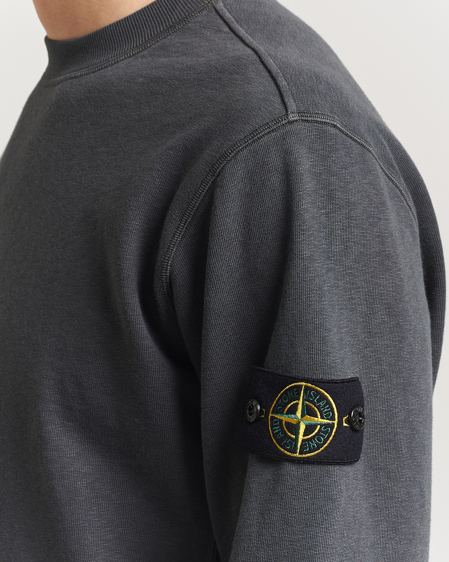 Herren | Pullover | Stone Island | Old Dyed Cotton Sweatshirt Charcoal