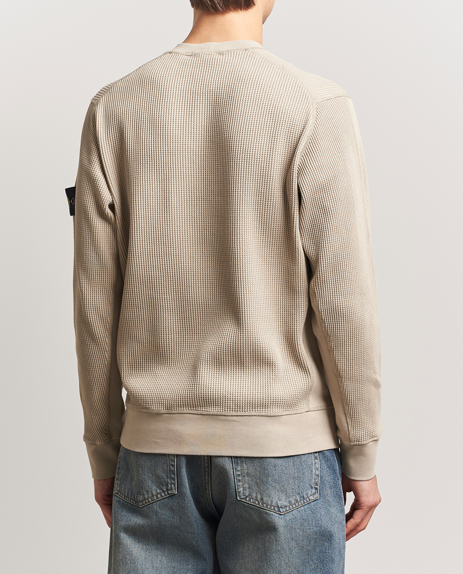 Herren | Pullover | Stone Island | Organic Cotton Waffle Fleece Sweatshirt Desert