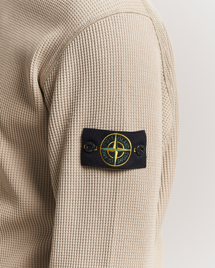 Herren | Pullover | Stone Island | Organic Cotton Waffle Fleece Sweatshirt Desert