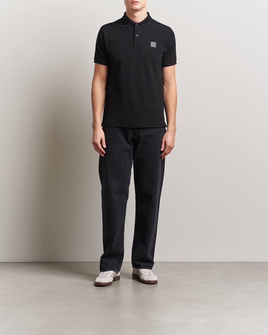 Herren | Poloshirts | Stone Island | Organic Cotton Pique Polo Black