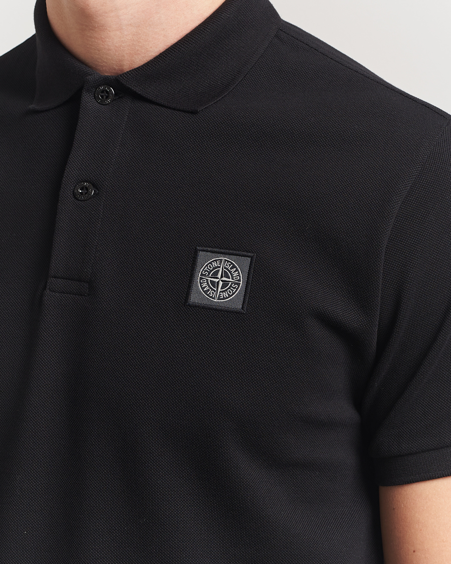 Herren | Poloshirts | Stone Island | Organic Cotton Pique Polo Black