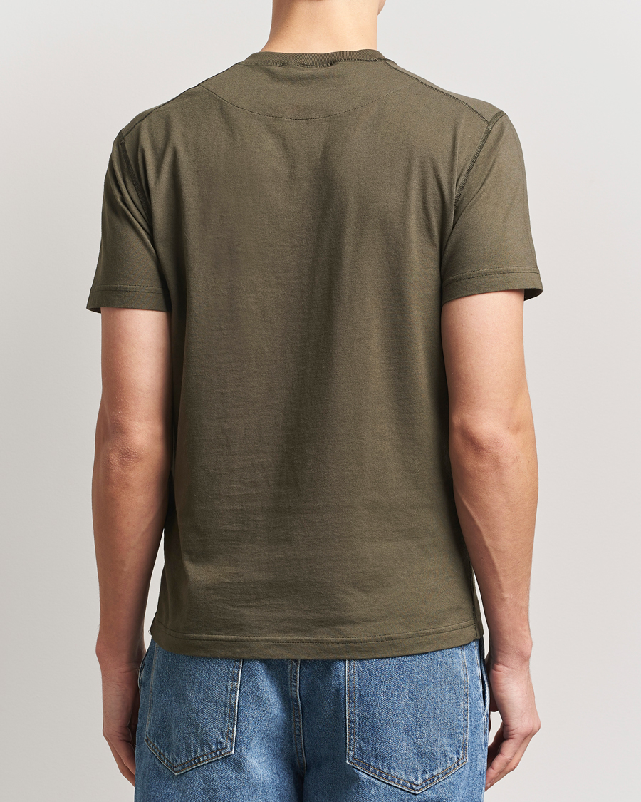 Herren | T-Shirts | Stone Island | Organic Cotton Fissato Effect T-Shirt Military Green