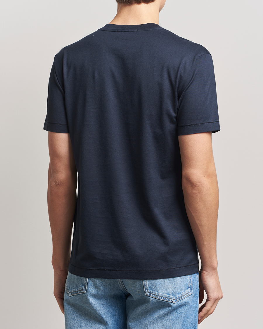 Herren | T-Shirts | Stone Island | Garment Dyed Cotton Jersey T-Shirt Navy Blue