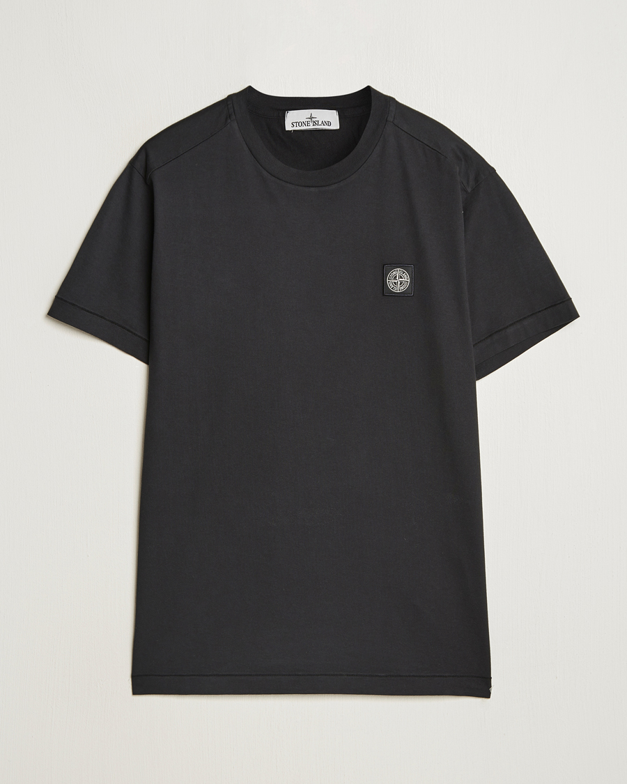 Herren | T-Shirts | Stone Island | Garment Dyed Cotton Jersey T-Shirt Black