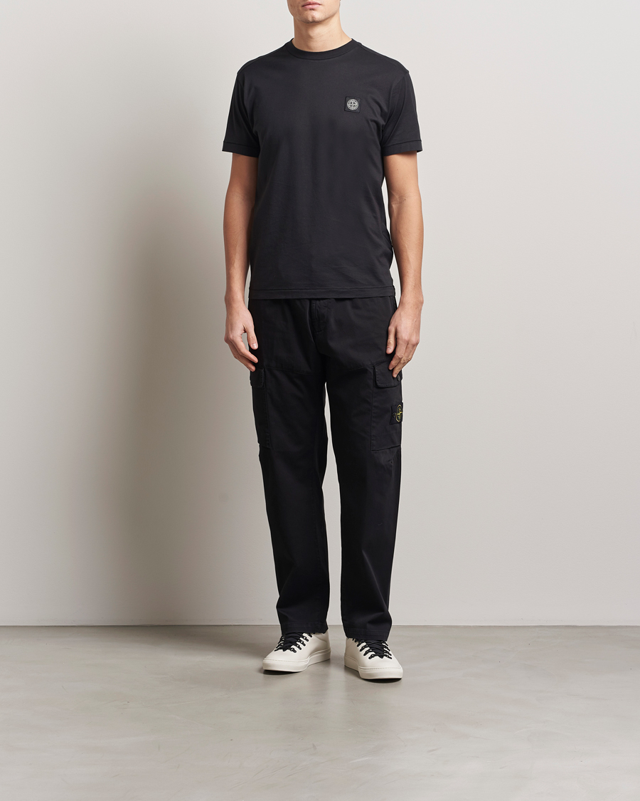Herren | T-Shirts | Stone Island | Garment Dyed Cotton Jersey T-Shirt Black