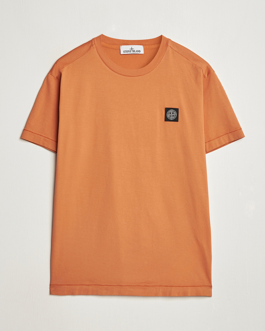 Herren | T-Shirts | Stone Island | Garment Dyed Cotton Jersey T-Shirt Sienna