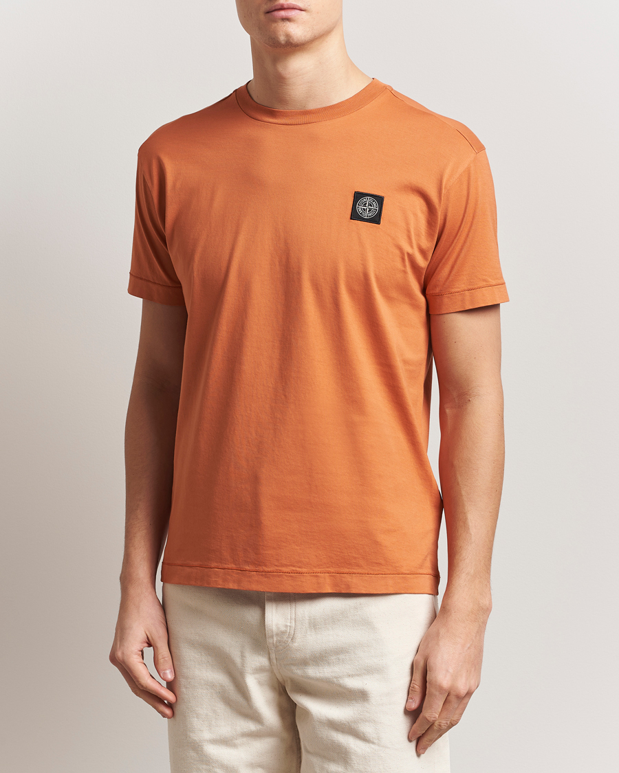 Herren | T-Shirts | Stone Island | Garment Dyed Cotton Jersey T-Shirt Sienna