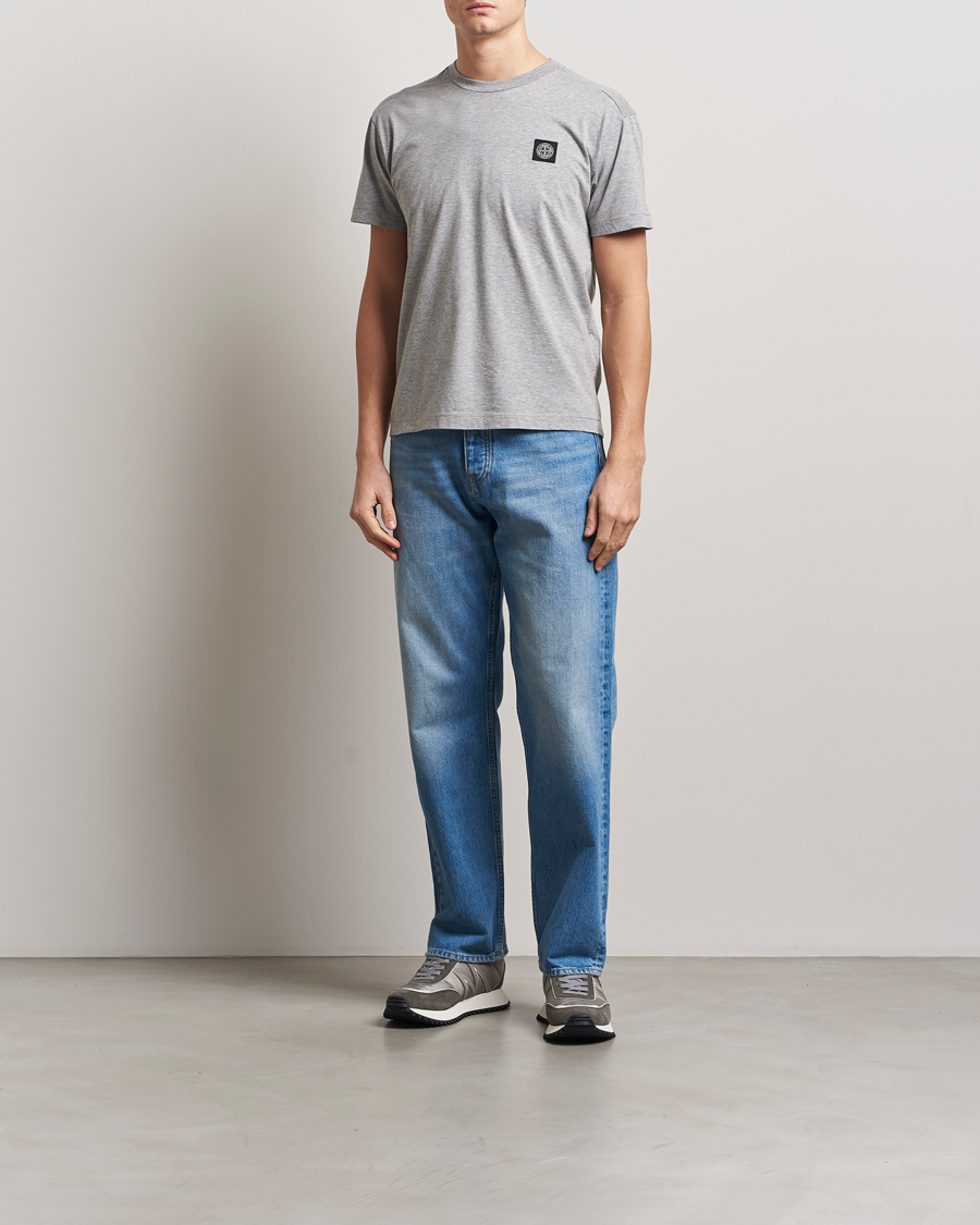 Herren | T-Shirts | Stone Island | Garment Dyed Cotton Jersey T-Shirt Melange Grey